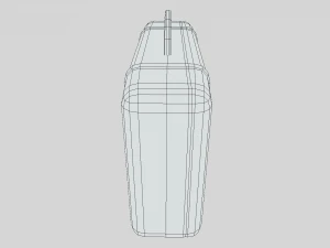 low poly cartoon suitcase 3D Model