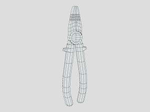 low poly cartoon pliers Modello 3D