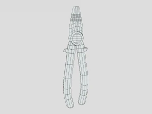 low poly cartoon pliers 3D Model