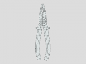 low poly cartoon pliers Modello 3D
