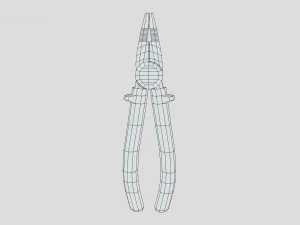 low poly cartoon pliers 3D Model