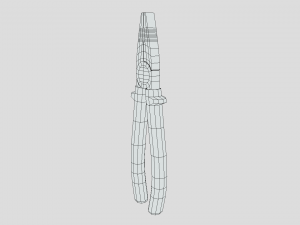 low poly cartoon pliers Modello 3D