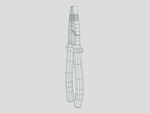 low poly cartoon pliers 3D Model