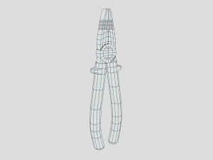 low poly cartoon pliers 3D Model