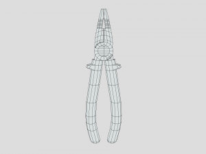 low poly cartoon pliers Modello 3D