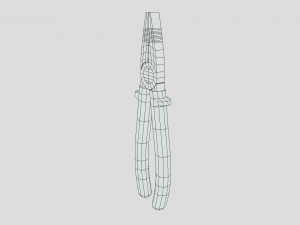 low poly cartoon pliers Modello 3D