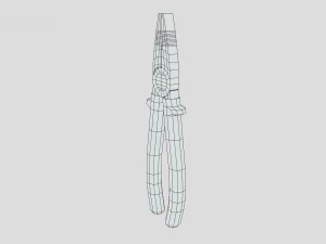 low poly cartoon pliers 3D Model