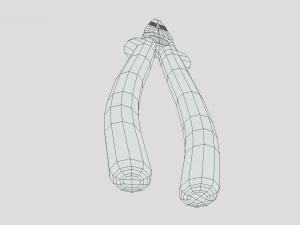 low poly cartoon pliers 3D Model