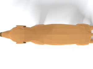 low poly cartoon hungarian vizsla dog 3D Model