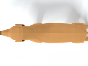 low poly cartoon hungarian vizsla dog 3D Model