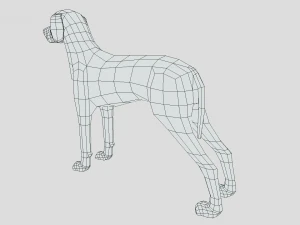 low poly cartoon hungarian vizsla dog 3D Model
