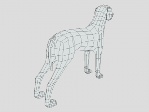 low poly cartoon hungarian vizsla dog 3D Model