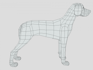 low poly cartoon hungarian vizsla dog 3D Model