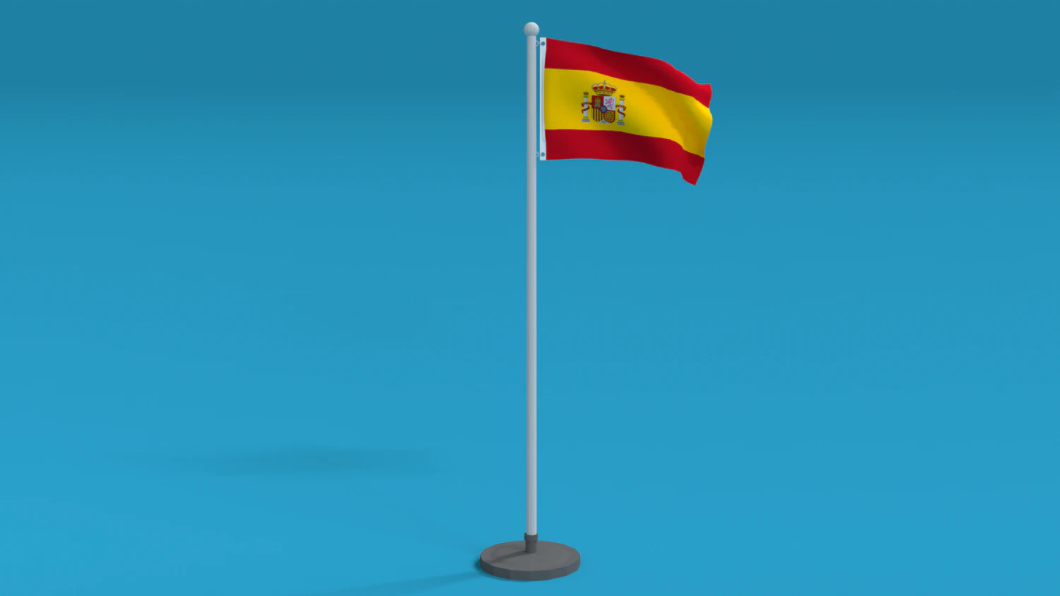 low poly seamless animated spain flag 3D Model .c4d .max .obj .3ds .fbx .stl .blend