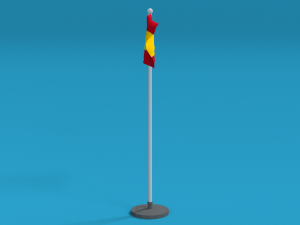 low poly seamless animated spain flag 3Dモデル