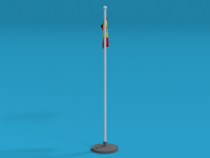 low poly seamless animated spain flag 3Dモデル