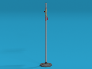 low poly seamless animated spain flag 3Dモデル