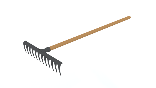 low poly cartoon rake Modello 3D .c4d .max .obj .3ds .fbx .stl .blend 