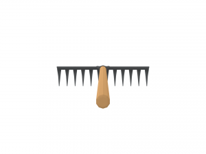 low poly cartoon rake Modello 3D