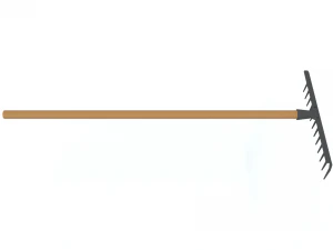 낮은 폴리 만화 갈퀴 3D 모델