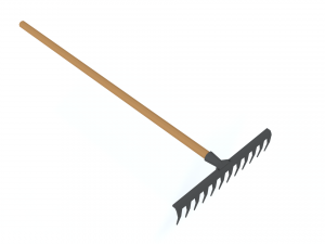 low poly cartoon rake Modello 3D