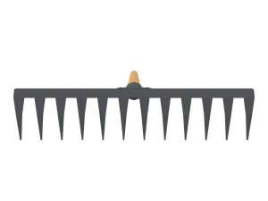 낮은 폴리 만화 갈퀴 3D 모델