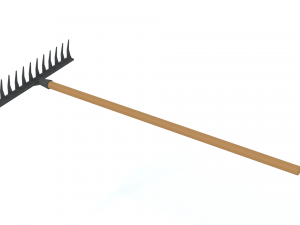 low poly cartoon rake Modello 3D