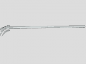 low poly cartoon rake Modello 3D
