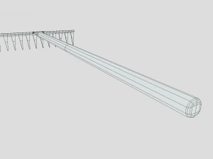 낮은 폴리 만화 갈퀴 3D 모델
