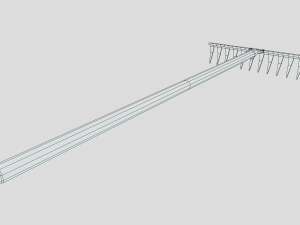 low poly cartoon rake Modello 3D