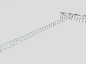 낮은 폴리 만화 갈퀴 3D 모델
