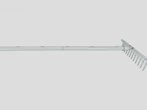 낮은 폴리 만화 갈퀴 3D 모델