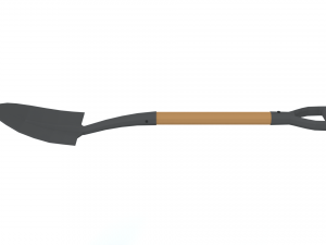 low poly cartoon shovel Modello 3D