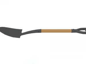 low poly cartoon shovel 3D Model