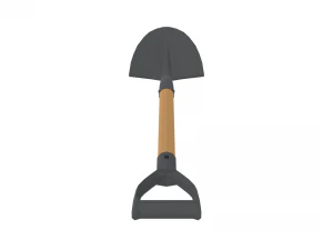 low poly cartoon shovel 3D Model