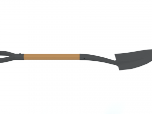 low poly cartoon shovel Modello 3D