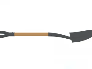 low poly cartoon shovel 3D Model