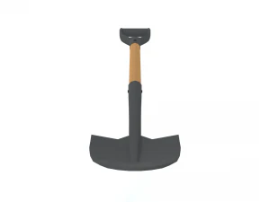 low poly cartoon shovel 3D Model