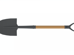 low poly cartoon shovel Modello 3D