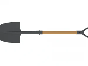 low poly cartoon shovel 3D Model