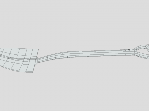 low poly cartoon shovel Modello 3D