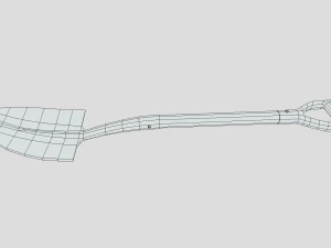 low poly cartoon shovel 3D Model