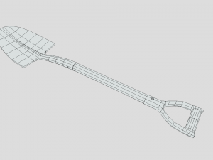 low poly cartoon shovel Modello 3D