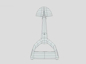 low poly cartoon shovel 3D Model