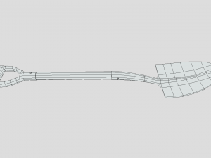 low poly cartoon shovel Modello 3D