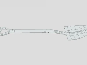 low poly cartoon shovel 3D Model