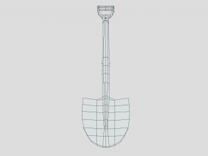low poly cartoon shovel Modello 3D