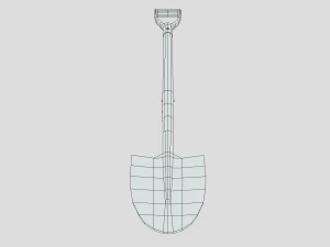 low poly cartoon shovel 3D Model