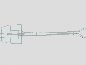 low poly cartoon shovel Modello 3D