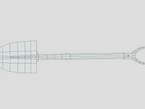 low poly cartoon shovel 3D Model